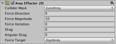 The Area Effector 2D Inspector