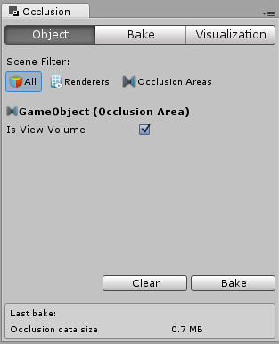 Occlusion Culling Window for the Occlusion Area