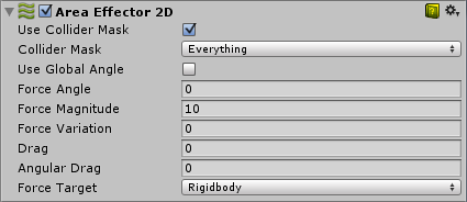 The Area Effector 2D Inspector