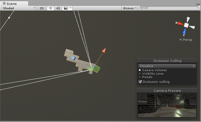 Occlusion culling removes additional objects from within the camera rendering work if they are entirely obscured by nearer objects.