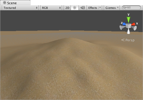 Sand dune terrain with sandy texture