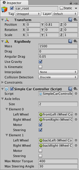 Unity wheel collider