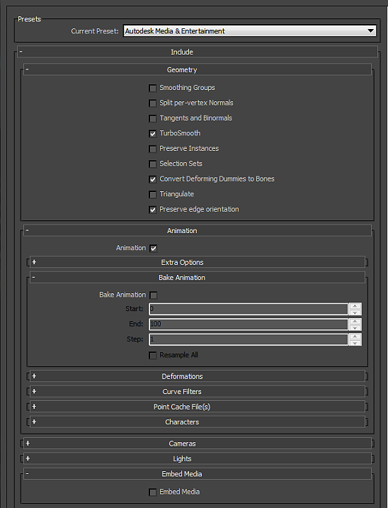 unity export scene to fbx