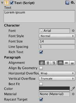 Unity - Manual: Text