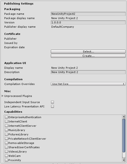 Standalone Player settings - Unity Manual