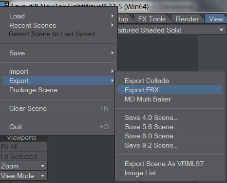 unity export section as fbx