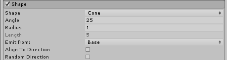 Shape module in Cone mode