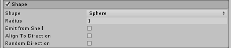 Shape module in Sphere mode