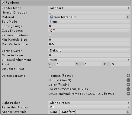 Unity Manual Particle System Vertex Streams And Standard Shader Support