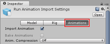 Unity - Manual: Animation events on imported clips