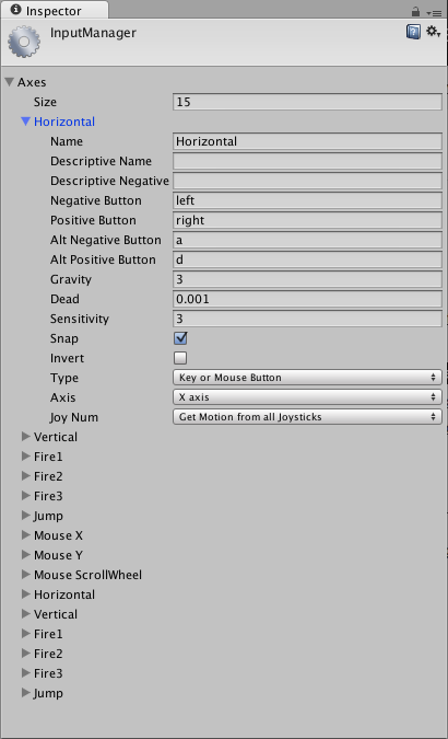 Unity - Manual: Conventional Game Input