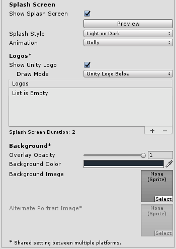 best biuld settings unity for mac os