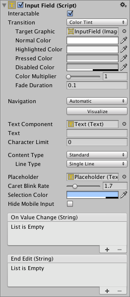 Unity Manual Input Field