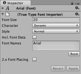 Unity - Manual: Font assets