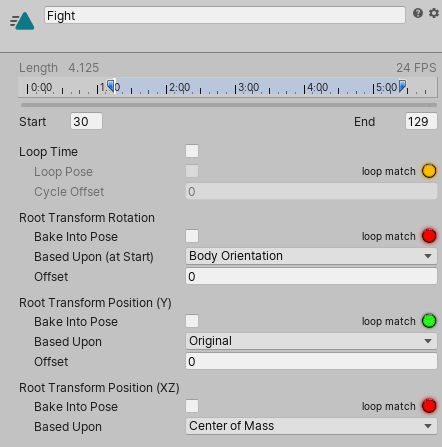 Red and yellow indicators show bad matches for looping