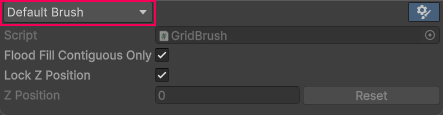 The brush type dropdown (highlighted).