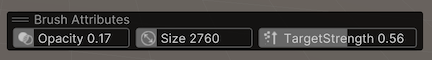 Brush Attributes Target Strength in Overlays