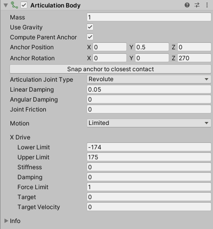 Child Articulation Body component