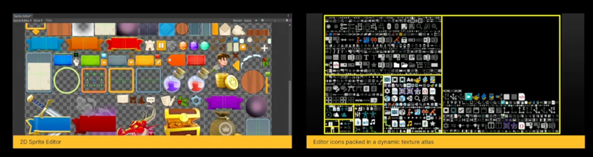The Dragon Crashers sample uses a 2D Sprite Atlas.