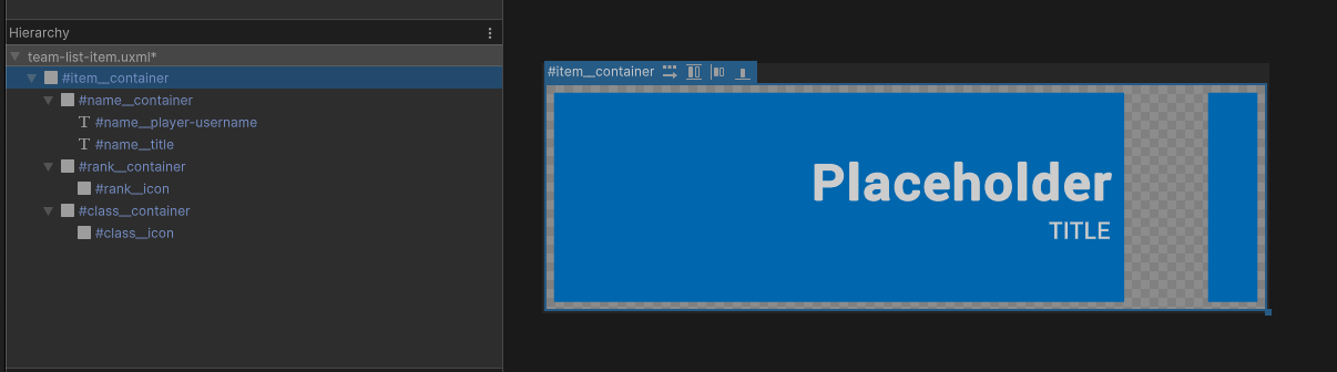 Design a visual tree asset in UI Builder.