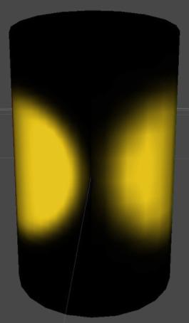 Cylinder with distortions.