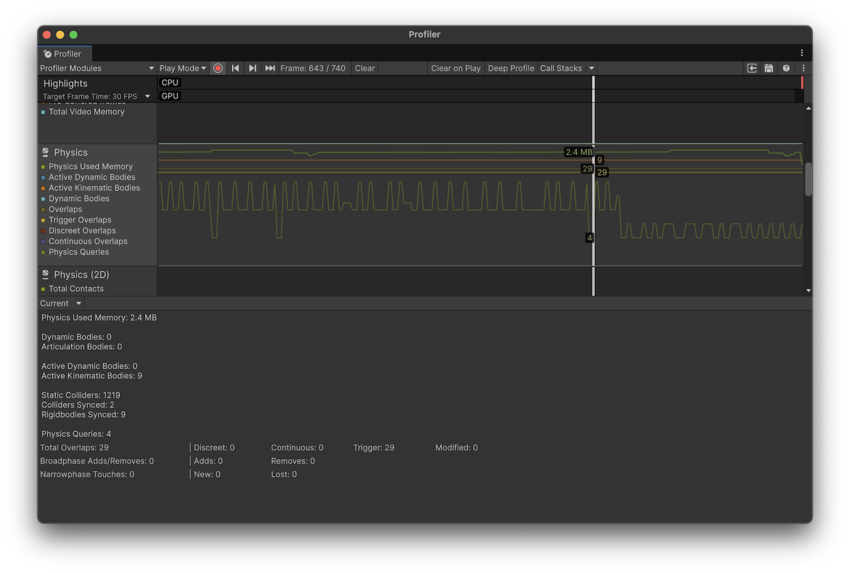 Physics Profiler module