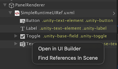 Open referenced visual element in UI Builder.