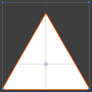 The Triangle 2D primitive GameObject.