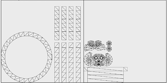 These UV atlases use the Unity lightmap packer based on bounding boxes. They use two lightmap textures and leave a lot of unused space.