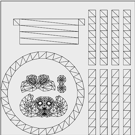 This xAtlas UV atlas uses one lightmap texture only and saves space when it packs the UV charts.