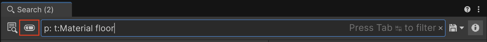 The Toggle Query Builder Mode button next to a textual query
