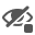 The icon for a hidden parent GameObject is an eye with a dot underneath the right corner and a strikethrough.