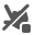 The icon for a not pickable parent GameObject is a hand with pointing finger with a dot underneath the right corner and a strikethrough.