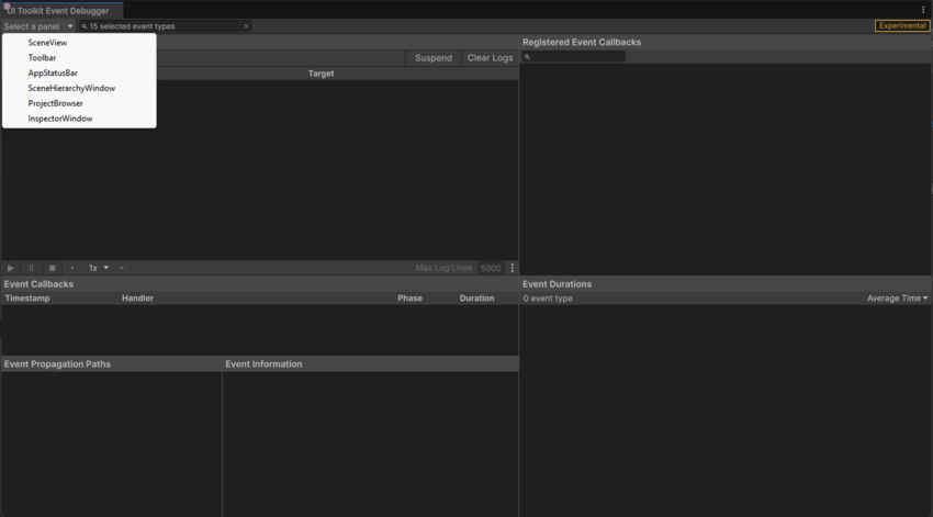 Select a panel