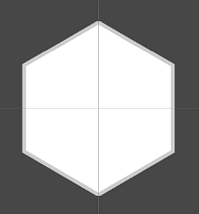 The Hexagon Point-Top 2D primitive GameObject.