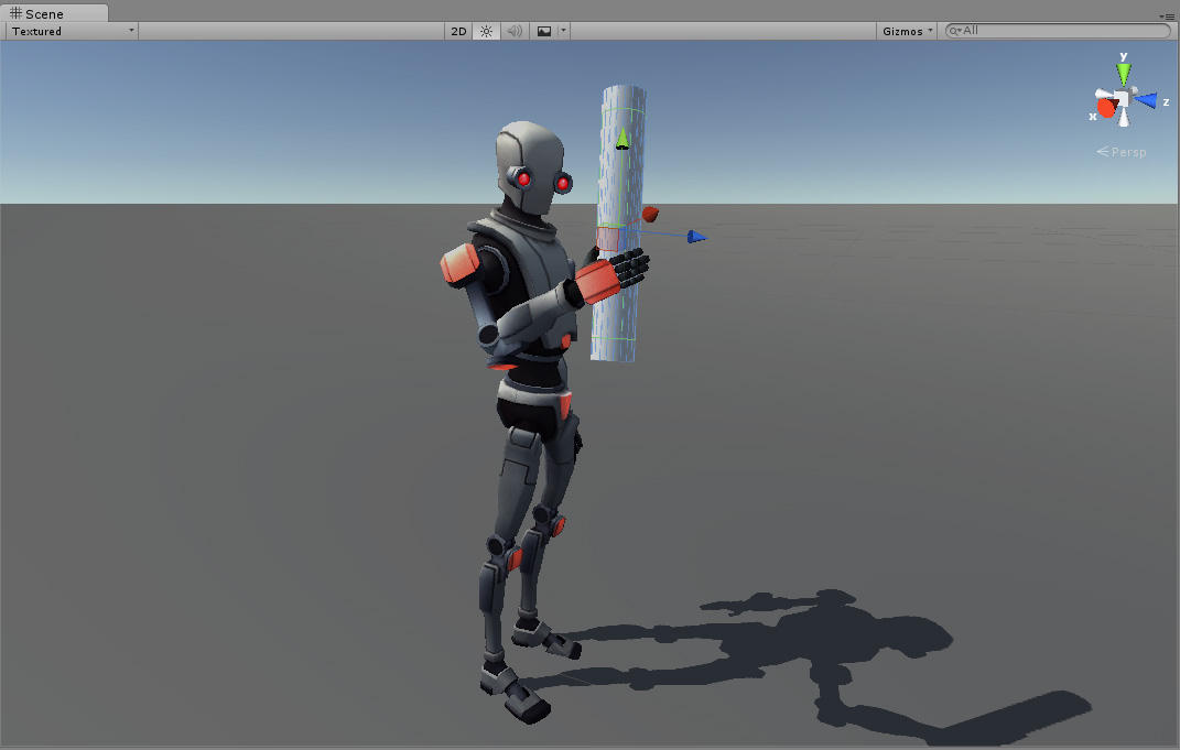 The Kyle character holding a cylinder.