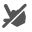 The icon for a not pickable GameObject is a hand with pointing finger with a strikethrough.