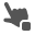 The icon for a pickable parent GameObject is a hand with pointing finger with a dot underneath the right corner.
