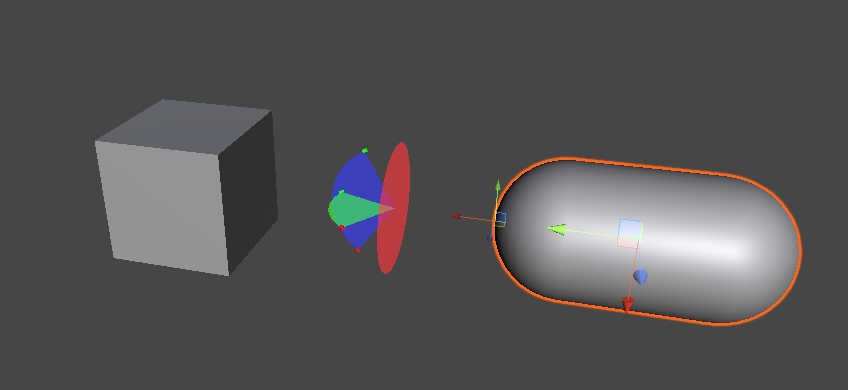 Example of a spherical joint with limited swings.