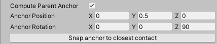 Joint anchor properties in the Inspector.
