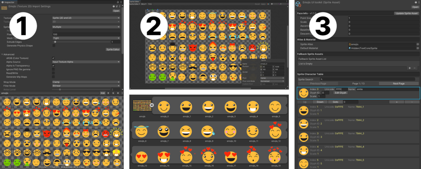 A common example showing emojis or icons integrated into text strings