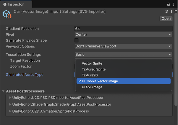 With the Vector Graphics package you can test using SVG images for your game or UI in a limited capacity.