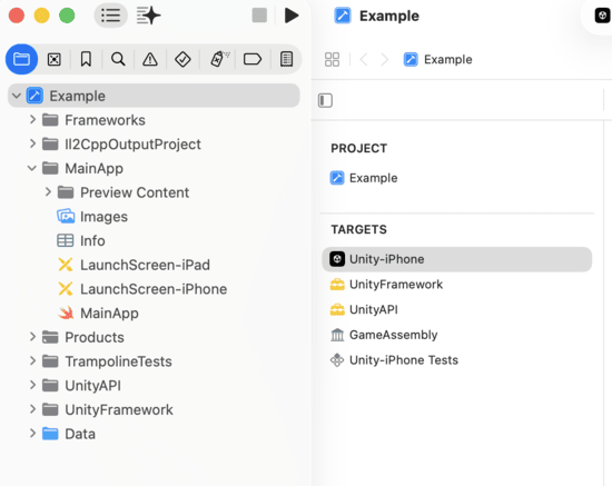 Unity iOS Xcode Swift project structure