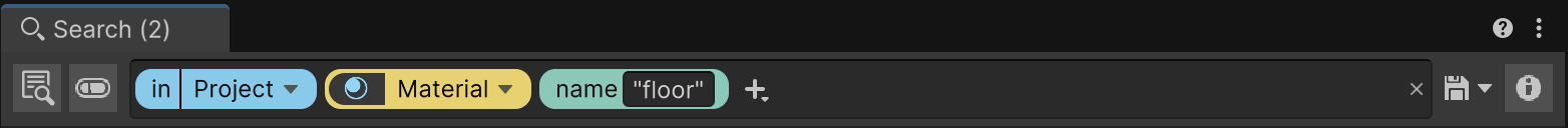 The search field with a visual query
