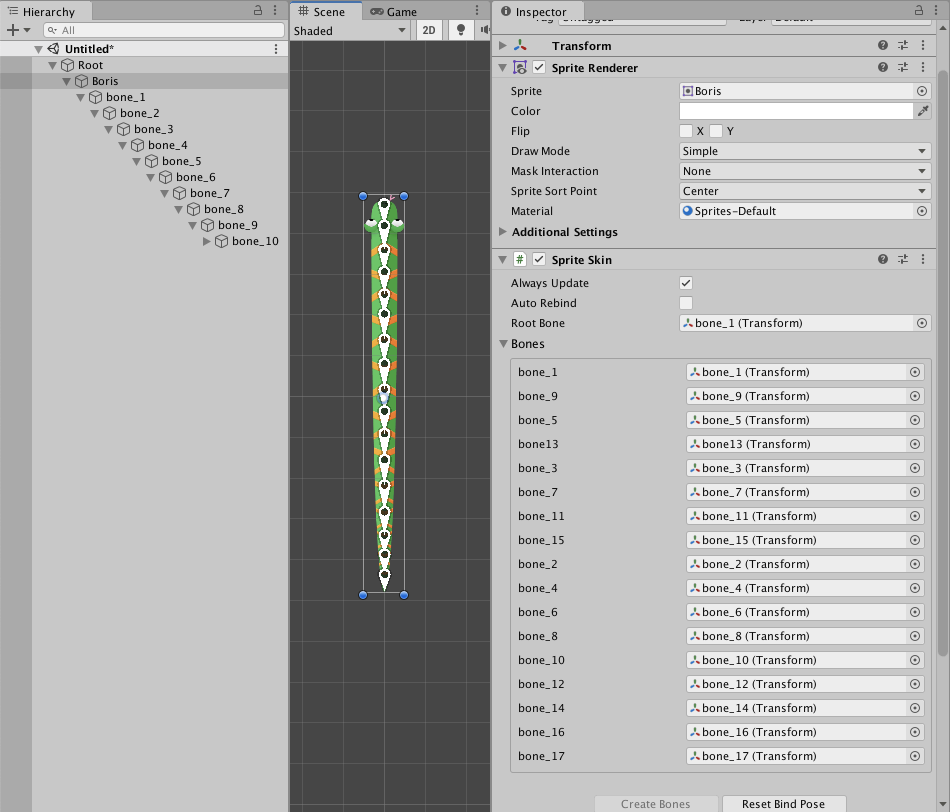 Simple single Sprite actor and rig, 2D Animation