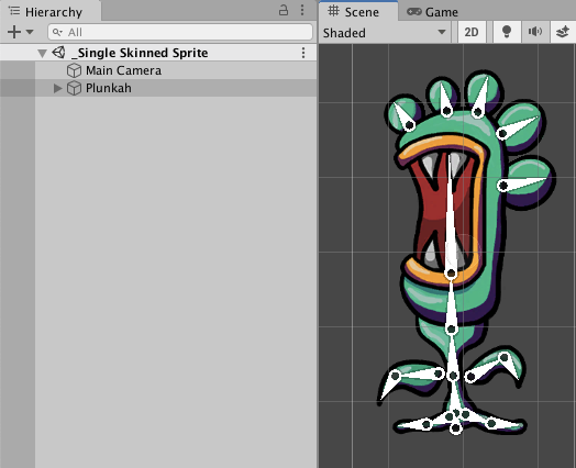 Single Sprite rig with bone branching | 2D Animation 