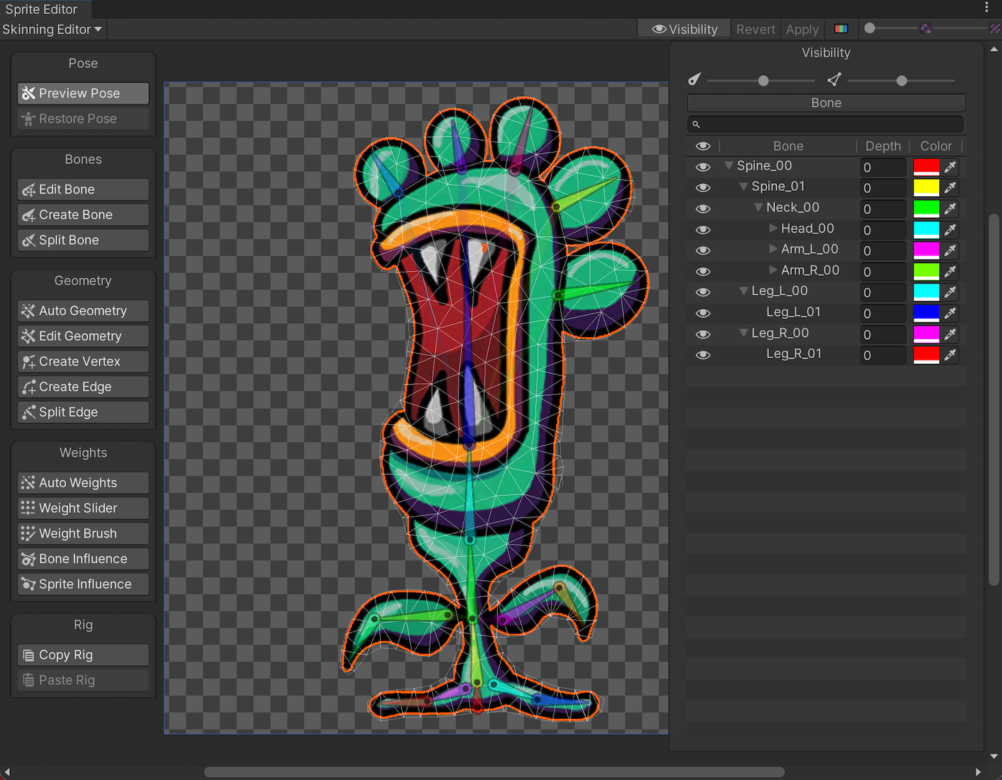 Skinning Editor, 2D Animation