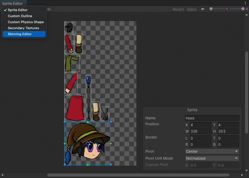 Skinning Editor | 2D Animation | 7.0.13