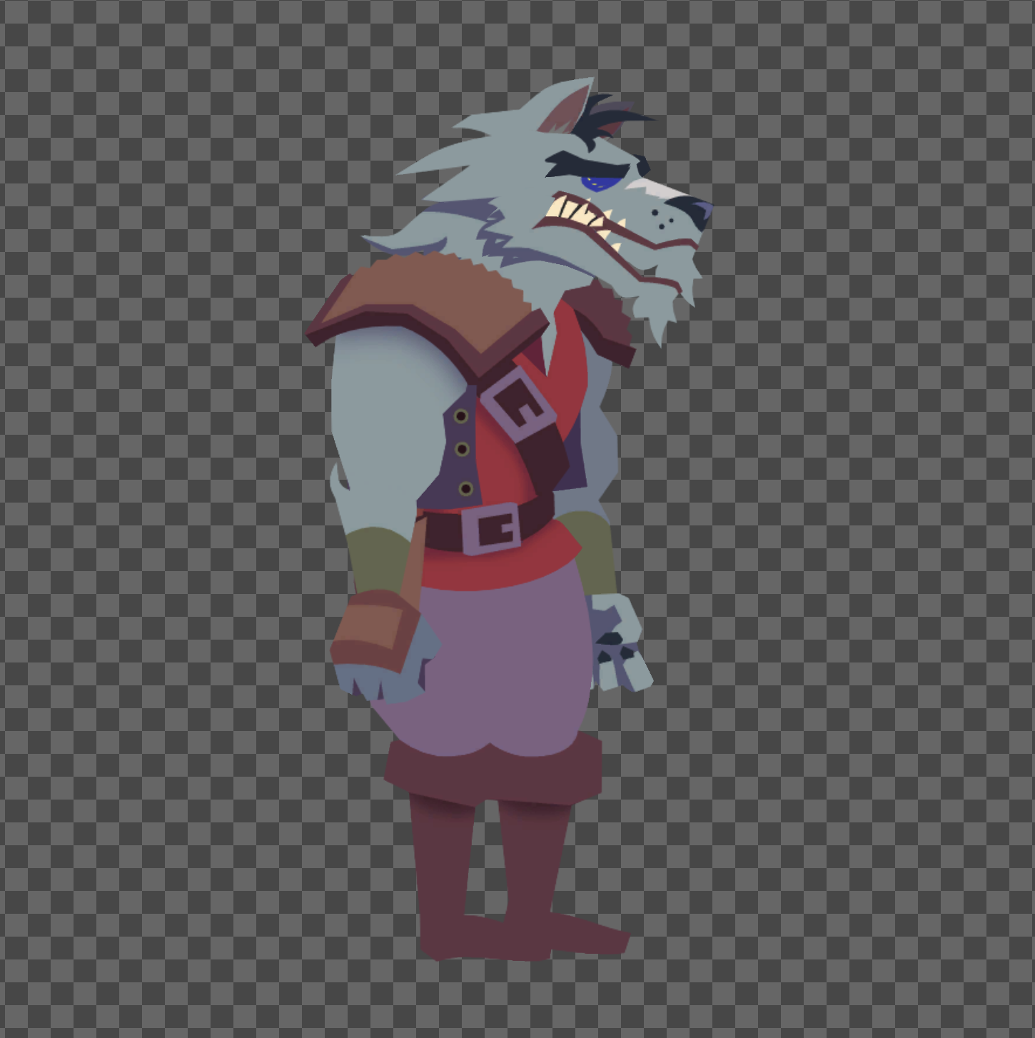 The same knight as a wolf.