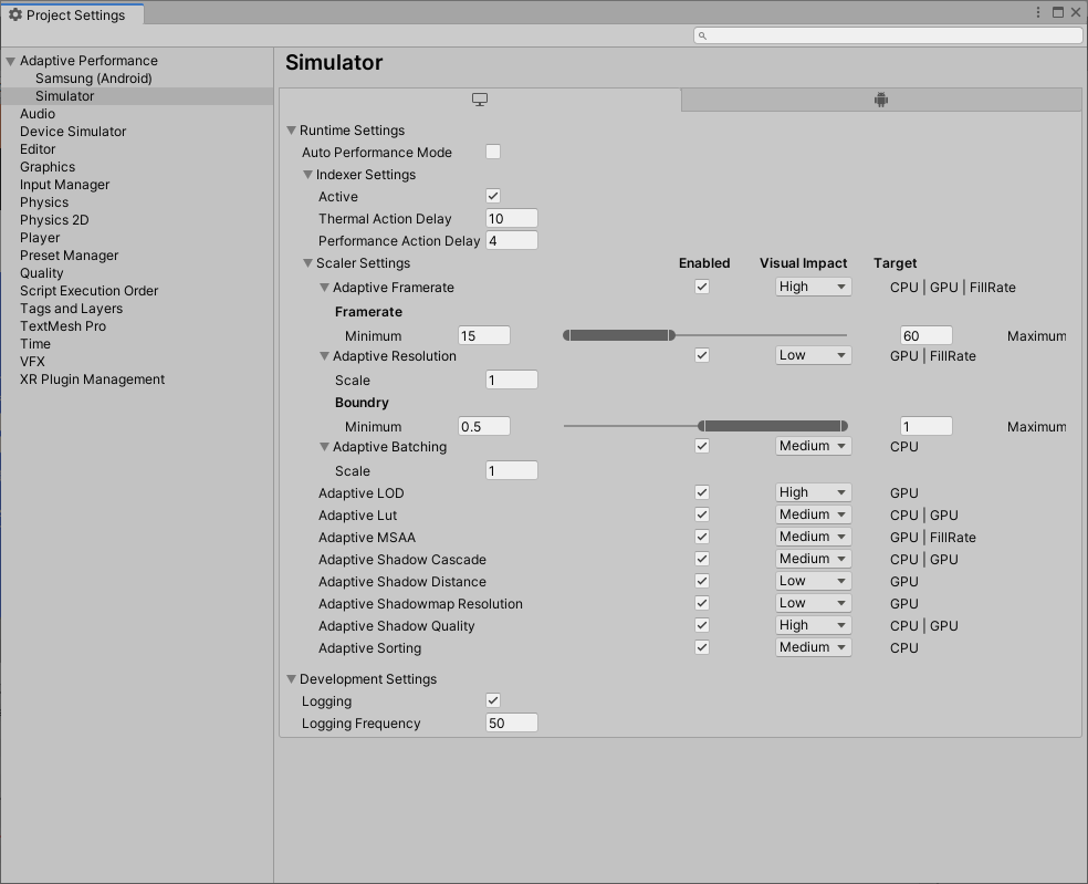 Mobile performance optimization with Adaptive Performance 4.0